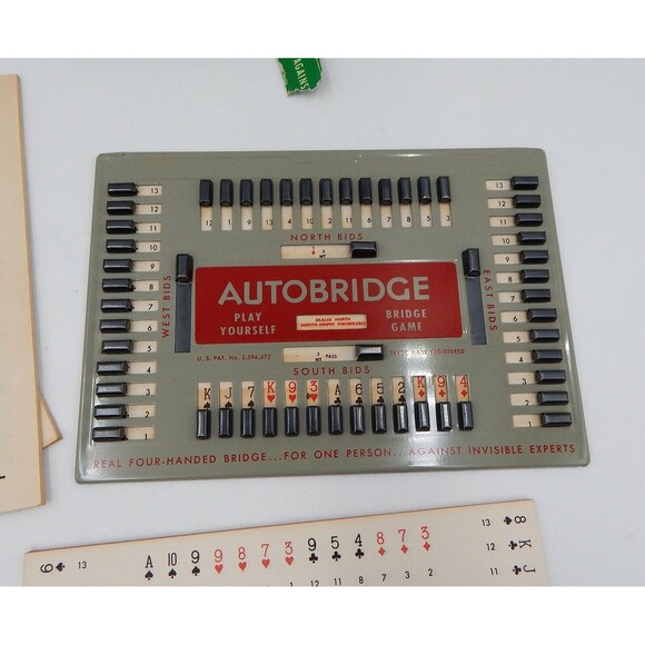 AutoBridge Play-Yourself Bridge Game PGA Advanced Set 1957 By Actual Play - Picture 3 of 10